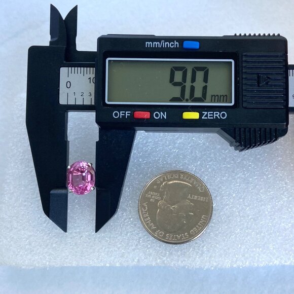 Sterling Silver 925 Oval Faceted Prong Set Pink Ruby Stud Earrings - Picture 16 of 16